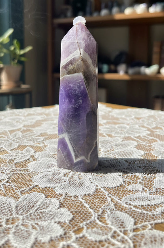 Purple amethyst small tower
